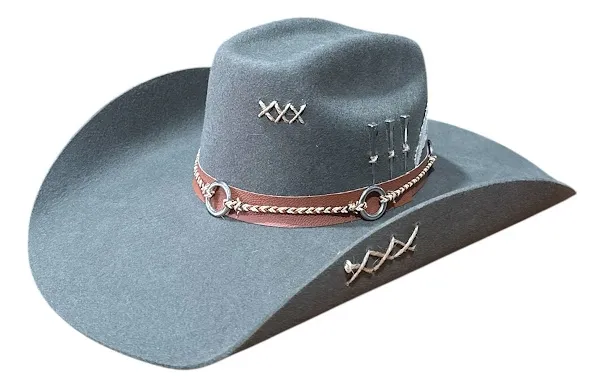 Chapeu 3 Cravos Americano Cinza - Imagem 2