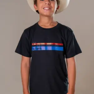 CAMISETA JUVENIL MASCULINA TEXAS FARM - PRETO