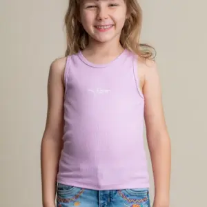 REGATA CANELADA MINI FEMININA TEXAS FARM - ROXO LILAS CLARO