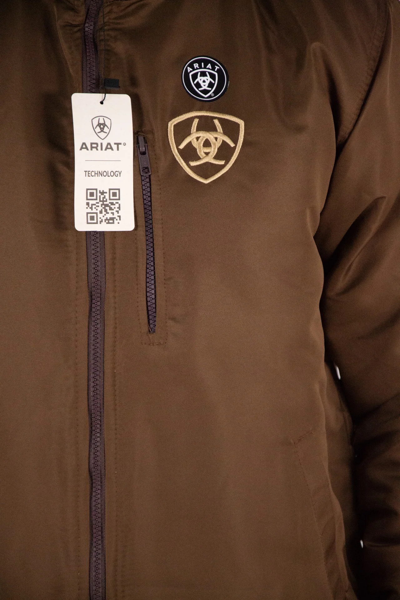 Jaqueta Masculina Ariat Nylon - Bordado Marrom - Imagem 2